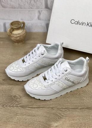 Кроссовки женские calvin klein carlla white белые оригинал5 фото