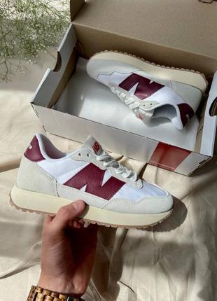 Жіночі кросівки new balance 237 ‘white burgundy’ | весняні кросівки