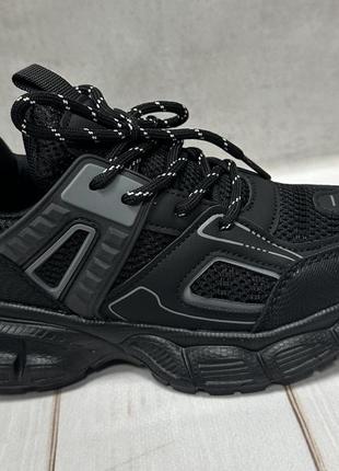 Тканевые стильные детские кроссовки paliament  34 черные