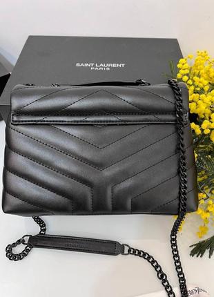 Сумка женская в стиле saint laurent loulou в коже и черной фурнитуре5 фото