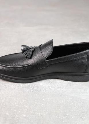 Стильні класичні чорні чоловічі легкі туфлі лофери весна-осінь,демісезон,шкіряні/наутральна шкіра3 фото