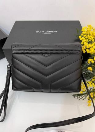 Сумка женская в стиле saint laurent loulou в коже и черной фурнитуре3 фото