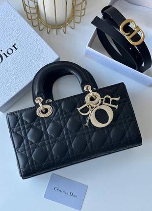 Сумка женская в стиле lady dior стебаная текстура,подвески dior из металла с отделкой1 фото