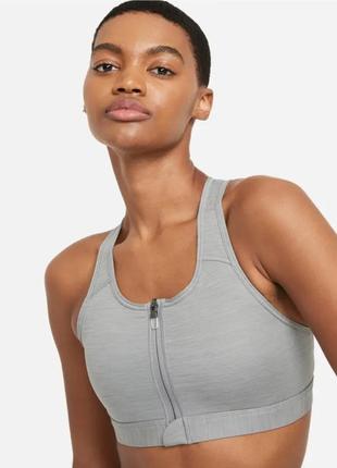 Спортивний топ жіночий nike women’s medium-support padded zip-front sports bra оригінал4 фото