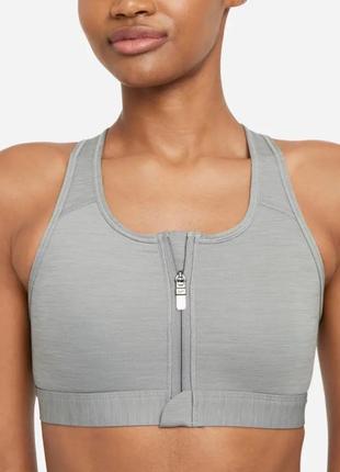 Спортивний топ жіночий nike women’s medium-support padded zip-front sports bra оригінал5 фото