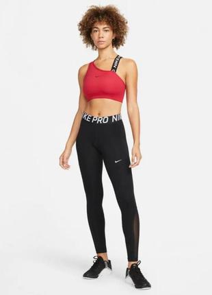 Спортивний топ жіночий nike pro dri-fit swoosh asymmetric bra оригінал3 фото