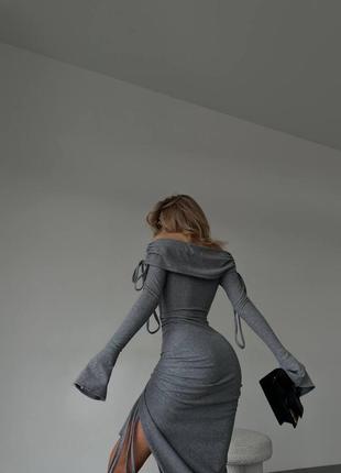 Сукня виповнена з турецького трикотажу-рубчик, підкреслить всі ваші переваги та скриє недоліки🔥8 фото