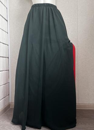 Спідниця юбка асиметрична довга в підлогу з підкладом2 фото