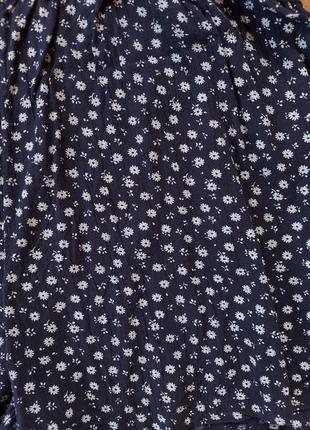 Комбінезон з шортами з віскози next, ромпер синій в квіточки, р. 1527 фото