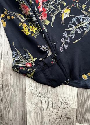 Вишукана сорочка в квітковий принт з натурального шовку silk ♥️4 фото