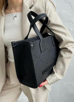 Жіноча шкіряна сумка у стилі karl lagerfeld6 фото