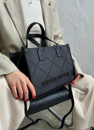 Жіноча шкіряна сумка у стилі karl lagerfeld7 фото