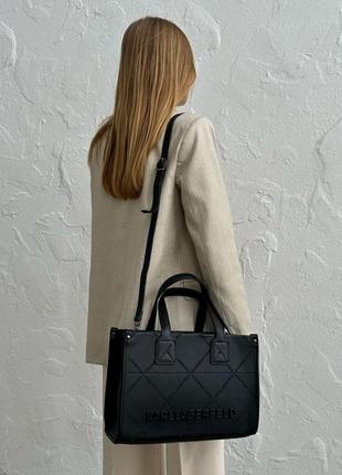 Жіноча шкіряна сумка у стилі karl lagerfeld9 фото