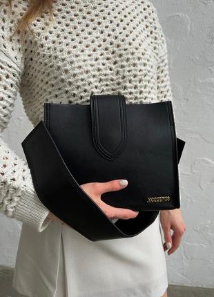 Жіноча шкіряна сумка у стилі jacquemus в комплекті два ремінця2 фото
