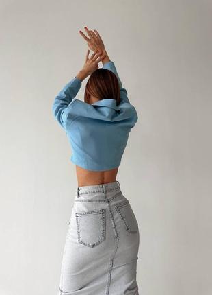Жіноча джинсова спідниця максі з розрізом спереду, на високій посадці, довга спідниця, юбка4 фото