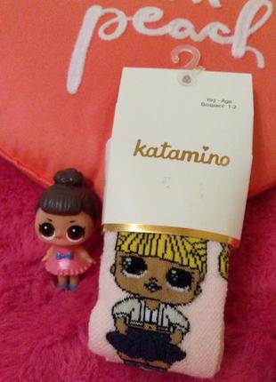 Дитячі колготки рожеві katamino 30094 лол лол ляльки 1-2 80-92см1 фото
