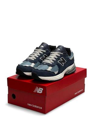 Чоловічі кросівки new balance 2002r navy blue, якісні повсякденні кросівки для чоловіків