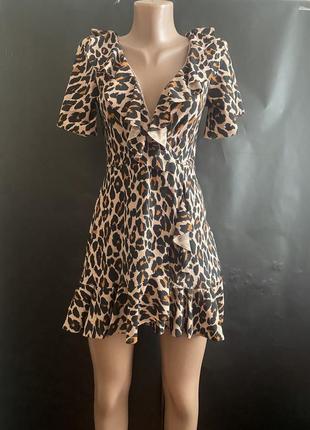 Платье леопардовое трендовое платье boohoo