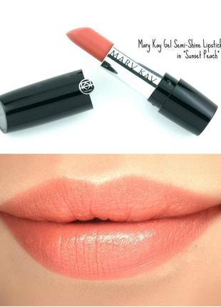 Гелева помада сонячний персик sunset peach mary kay