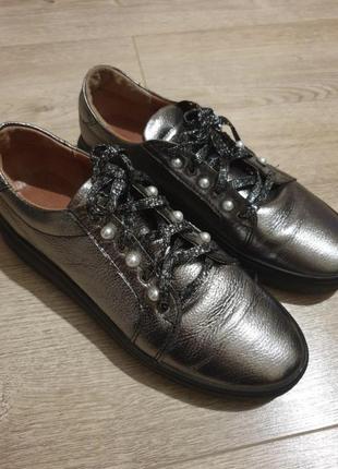 Черевички мешти туфлі макасіни кеди святкові черевики 38 розміру нові мокасини1 фото