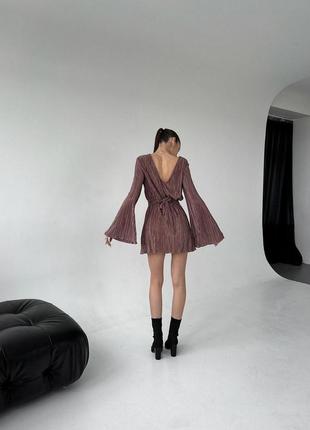 Плаття пліссе сукня з рукавами2 фото