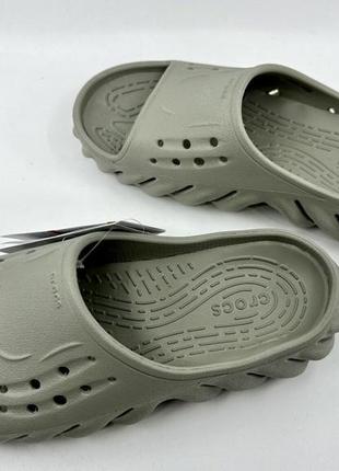 Крокс слайд екхо шльопанці сірі crocs echo slide elephant grey