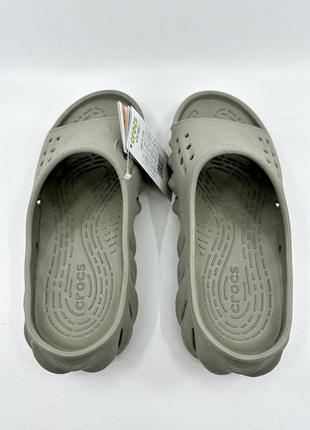 Крокс слайд екхо шльопанці сірі crocs echo slide elephant grey