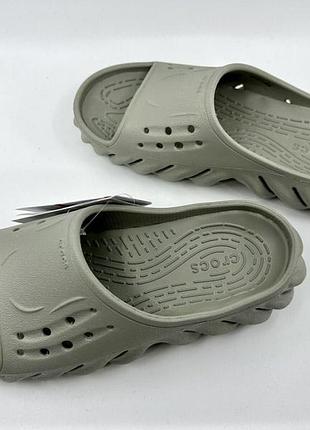Крокс слайд екхо шльопанці сірі crocs echo slide elephant grey