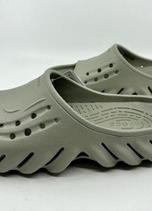 Крокс слайд екхо шльопанці сірі crocs echo slide elephant grey