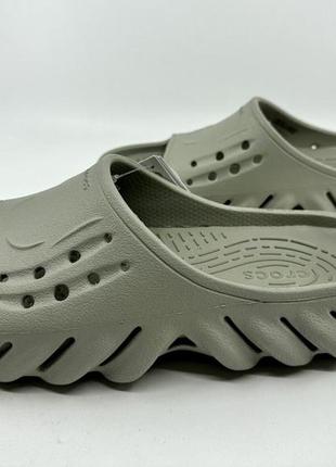 Крокс слайд екхо шльопанці сірі crocs echo slide elephant grey9 фото