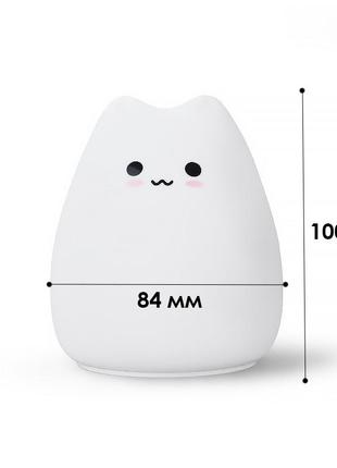 Детский силиконовый светильник little cat silicone light ljc-124 кот беспроводной мини ночник8 фото