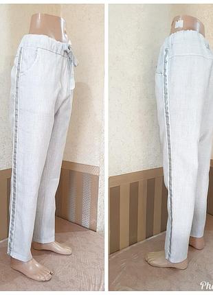 Брюки. с ломпасами. 100% linen.