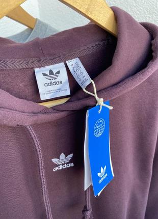 Неймовірний худі кольору бургунд adidas8 фото