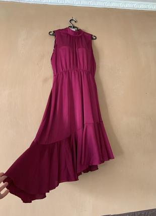 Асиметрична вечірня святкова сукня плаття підкладка - віскоза розмір 48 50