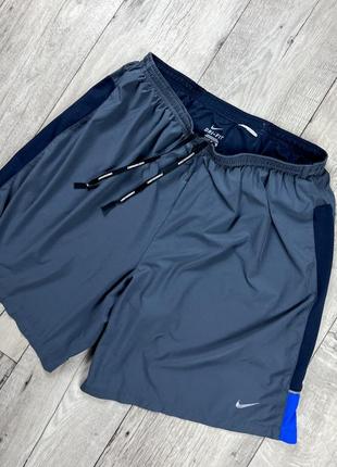 Nike dri-fit running шорты лосины xl размер спортивные серые оригинал2 фото