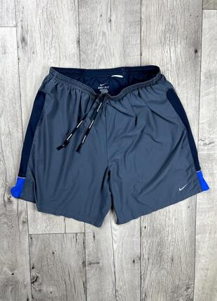 Nike dri-fit running шорты лосины xl размер спортивные серые оригинал