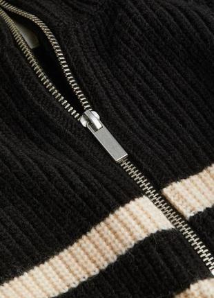 Полосатый свитер туника платье на молнии h&m10 фото