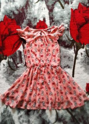 Красиве,фірмове плаття,сукня з зайчиками для дівчинки 6-7 років-kiki&koko