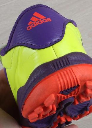 Дитячі кросівки на липучках adidas оригінал, розмір 21 (футбольні сороконіжки)7 фото