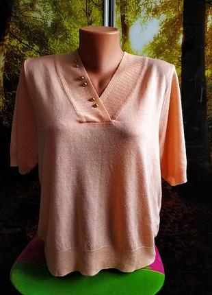 Персикова водолазка,гольф з коротким рукавом 46-48 р