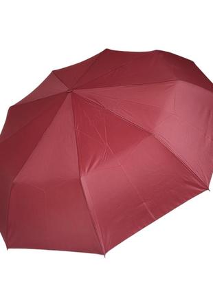 Женский бордовый зонт полуавтомат с проявляющимся рисунком