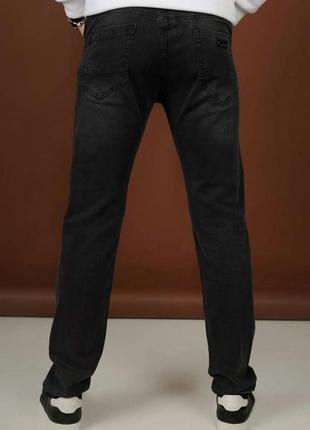 Актуальные классические мужские джинсы весенние мужские джинсы демисезонные молодежные мужские джинсы темные темно-серые мужские джинсы3 фото