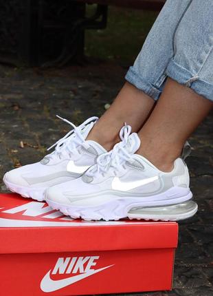 Air max 270 react white кроссовки найк