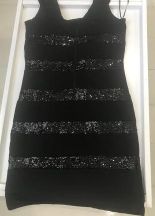 Чорне бандажну сукні/сарафан з паєтками amisu5 фото