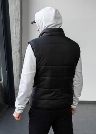 Мужской спортивный костюм nike tech + жилетка + кепка в подарок белый найк теч весенний осенний (b)2 фото