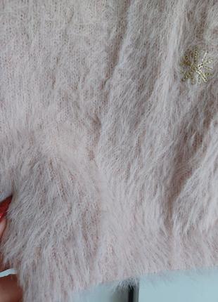 Подовжений светр туніка травка єдиноріг паєтки3 фото