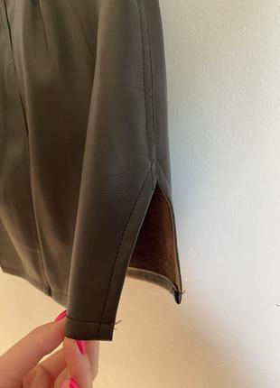 Спідниця шкіряна міні юбка4 фото