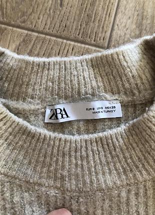 Светр беж оверсайз zara розмір s-m-l кофта джемпер кардиган2 фото