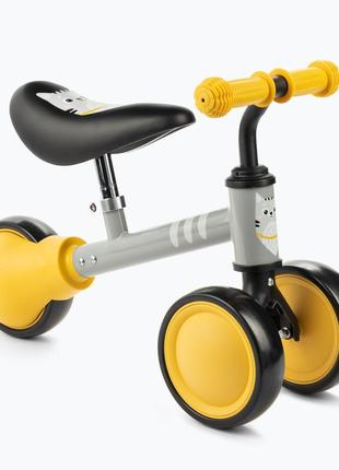 Велосипед біговий триколісний kinderkraft cutie жовтий