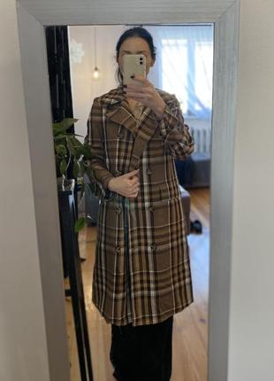 Zara тренч/плащ/пальто в клітинку в стилі burberry